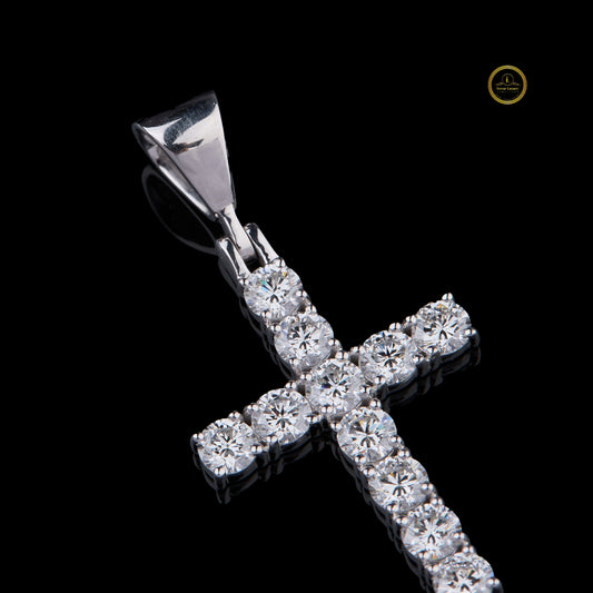 Custom Iced-Out Cross Pendant Hip Hop Jewelry - view 4