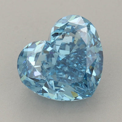 3.06 Ct Heart Cut Fancy Vivid Blue Lab Grown Diamond - VS2 Clarity