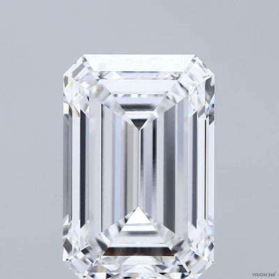 6.24 Ct Emerald Cut Moissanite - D Color, VVS2 Clarity