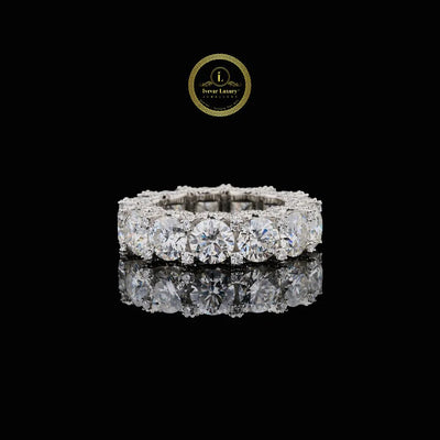 Round Cut Lab Diamond Statement Eternity Band
