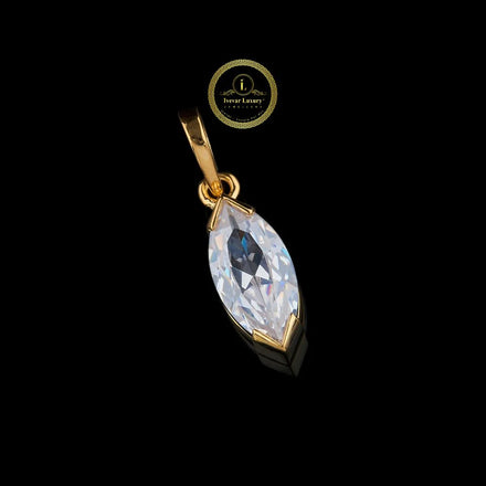 Custom Marquise Lab Grown Diamond Solitaire Pendant