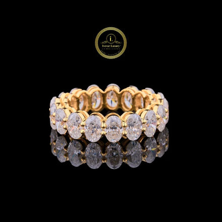 Oval Cut Lab Diamond Full Eternity Wedding Band