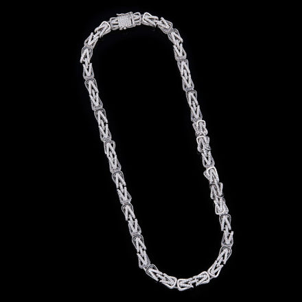 Iced Out Intricate Woven Choker Necklace Encrusted with Brilliant Cut Moissanite