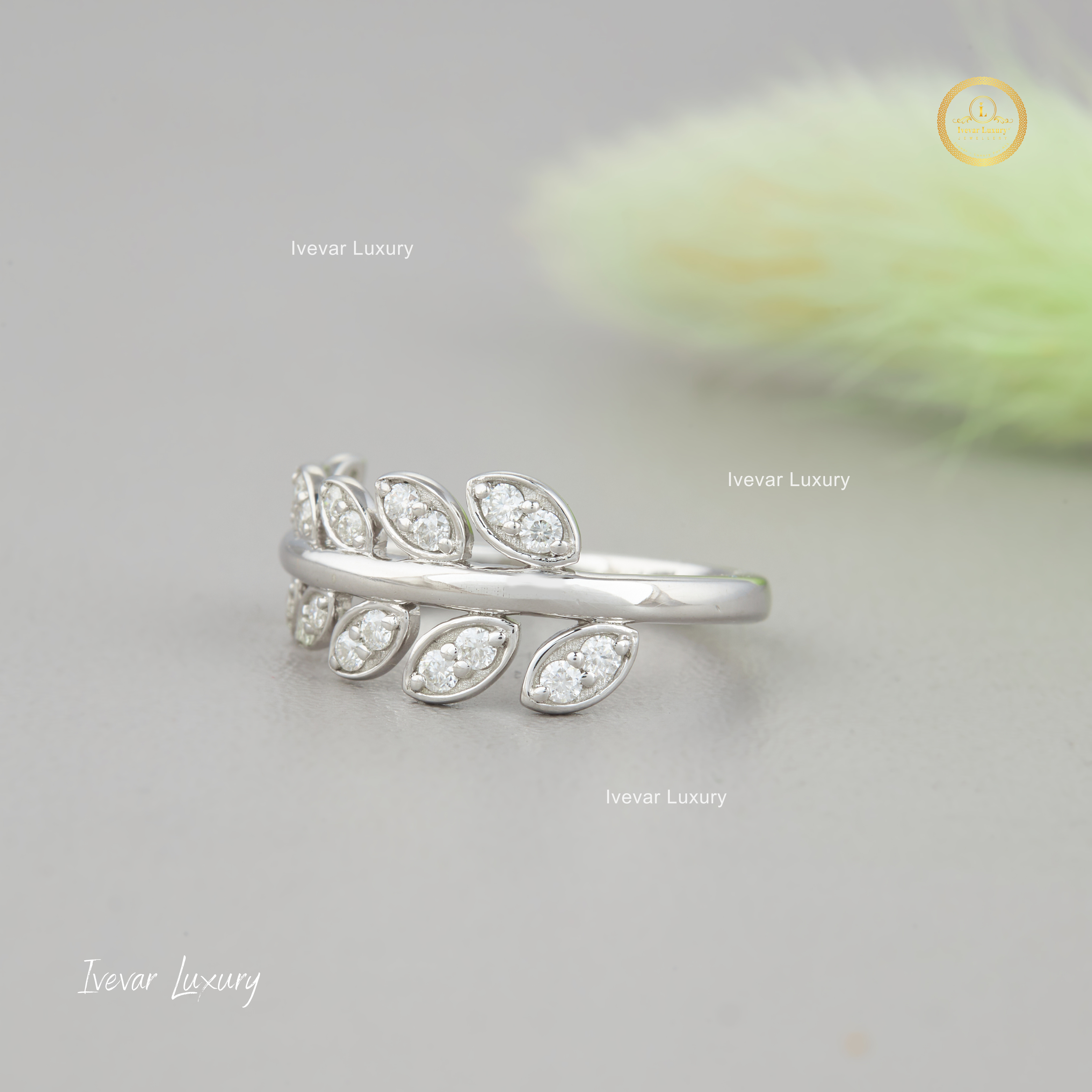 Ivevar 925 Silbver Moissanite Diamond Ring For Women