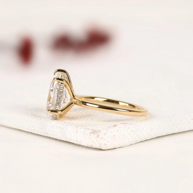 Pear And Radiant Cut Lab Diamond Toi et Moi Ring - view 2