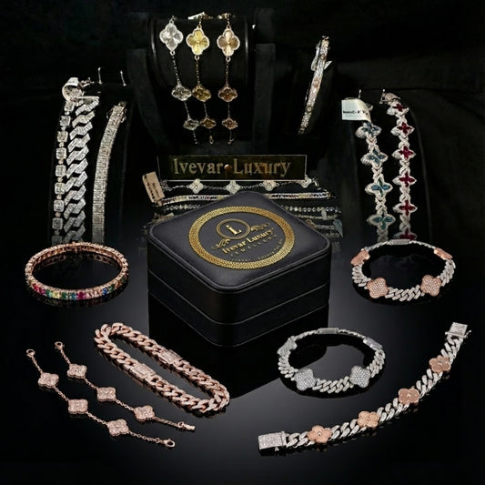 Moissanite Clover Station Chain Bracelet - view 4