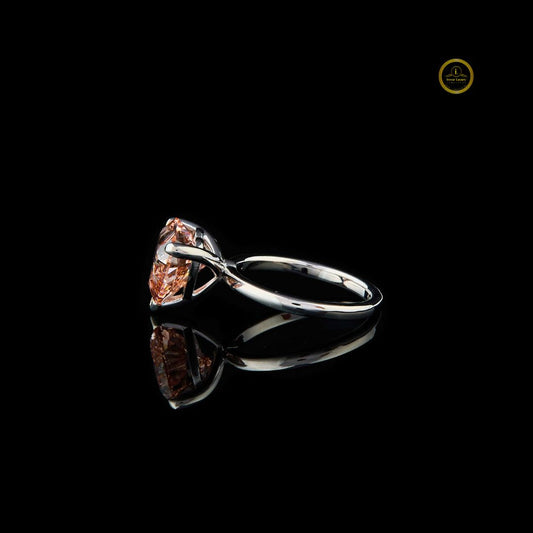 Solitaire Heart Wedding Ring - view 3