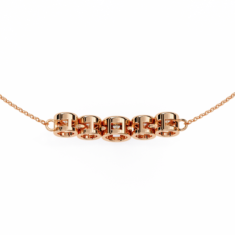 Custom Personalized Lab Grown Diamond Necklace - view 2