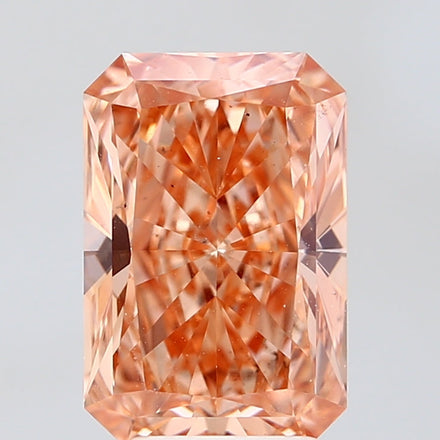4.02 Ct Emerald Cut Fancy Vivid Orange Lab Grown Diamond - VS2 Clarity