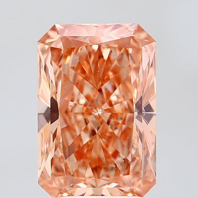 4.02 Ct Emerald Cut Fancy Vivid Orange Lab Grown Diamond - VS2 Clarity