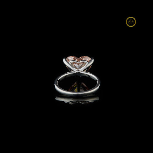 Solitaire Heart Wedding Ring - view 4