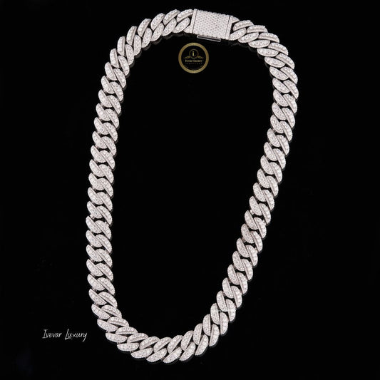 Iced Out Heavy Lab Grown Diamond Choker Necklace with Box Clasp - view 2