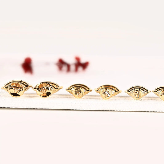 Marquise Cut Classic Solitaire Stud Earring - view 3