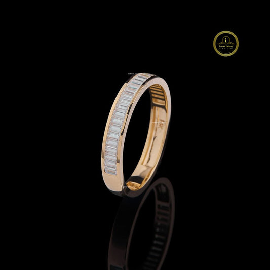 Baguette Cut Channel Set Eternity Wedding Band - view 2