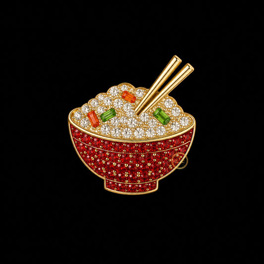 Food Inspired Cufflink Collection – Pizza, Burger, Hot Dog, Bacon, Wine & Noodle Bowl - view 2