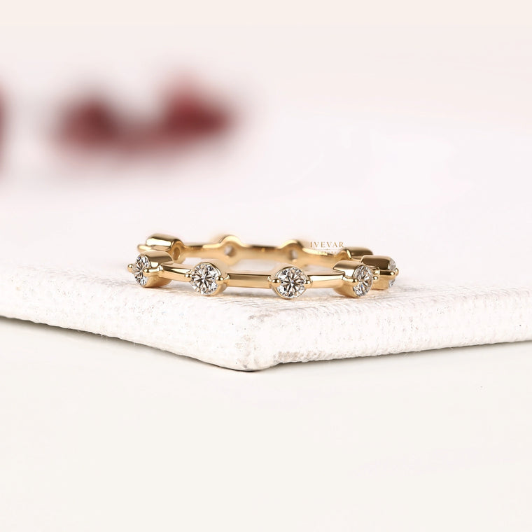 Round Brilliant Eternity Style Ring - view 2