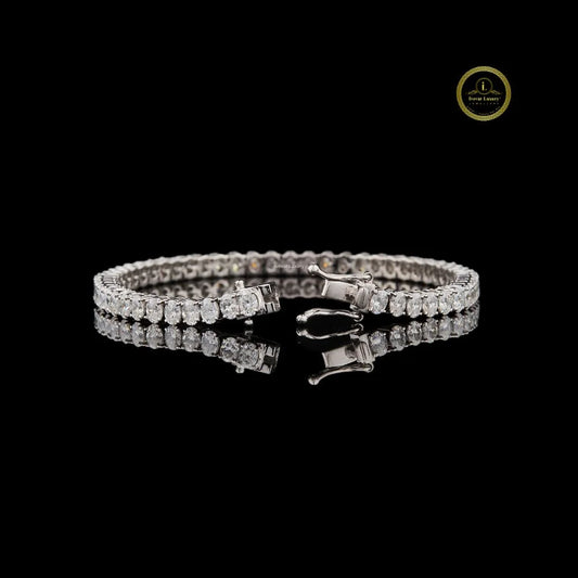 Oval Cut Moissanite Tennis Bracelet - view 2