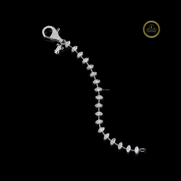 Marquise Cut Tennis Bracelet - view 2