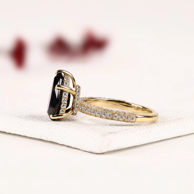Black Pear Cut Lab Diamond Ring Crafted For Timeless Luxury Ring - view 2