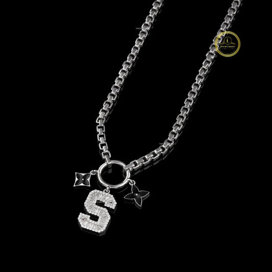 Custom Initial S Link Necklace - view 3