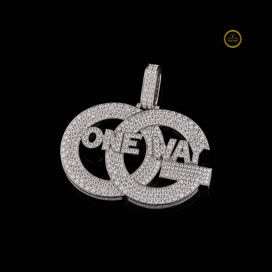 Hip Hop Initial Letter Pendant with Round Pave - view 2