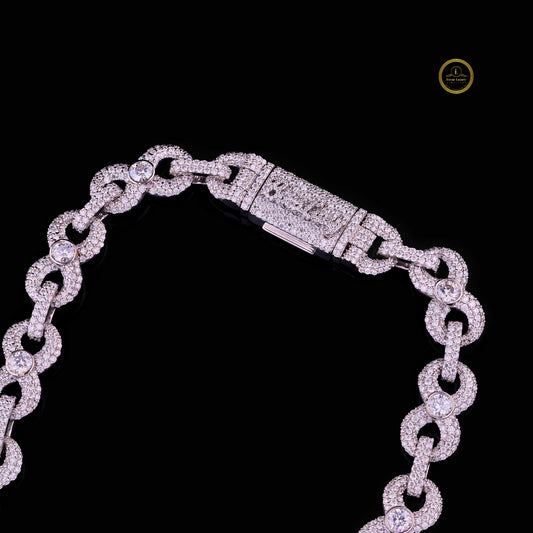 Custom Interlocking Mathematical Motif Micro Chain - view 2