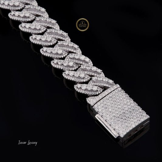 Iced Out Heavy Lab Grown Diamond Choker Necklace with Box Clasp - view 3