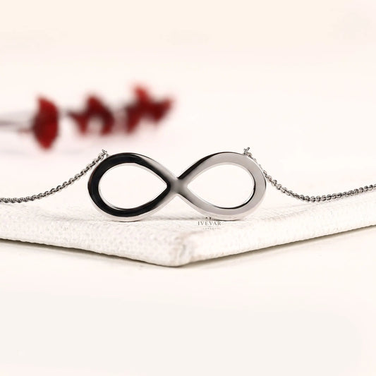 Infinity Style Round Lab Grown Diamond Pendant Necklace - view 3