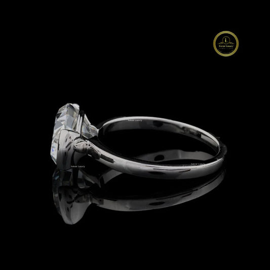 East West Oval Semi Bezel Ring - view 3
