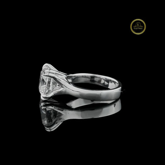 Cushion Cut Four Prong Solitaire Engagement Ring - view 3