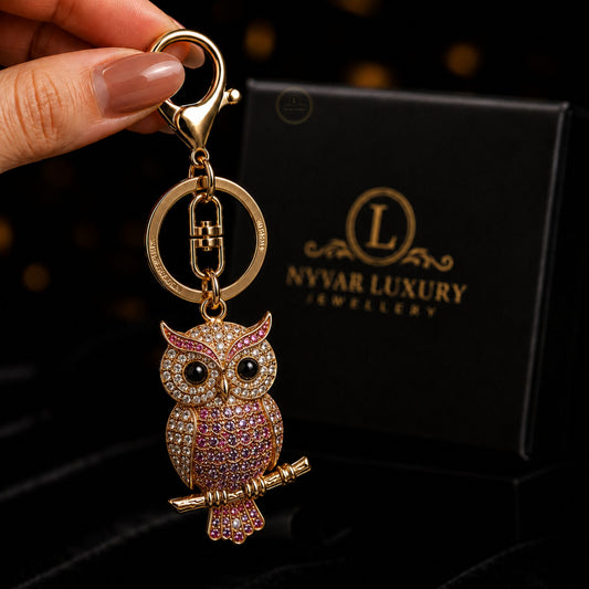 Crystal Animal Keychain Butterfly, Bird & Owl Bag Charms - view 3