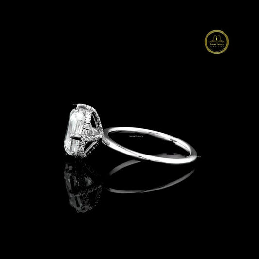Radiant Cut Lab Diamond Solitaire Delicate Ring - view 3