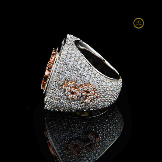 Custom Two-Tone Lab Grown Diamond Baguette Championship Ring - view 3