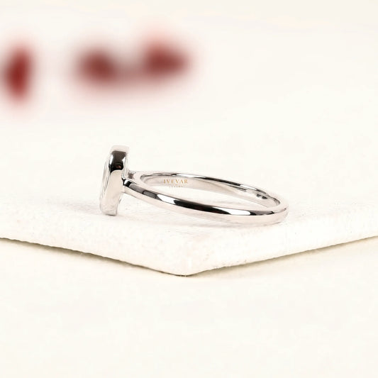 Emerald Cut Moissanite Bezel Solitaire Engagement Ring - view 3