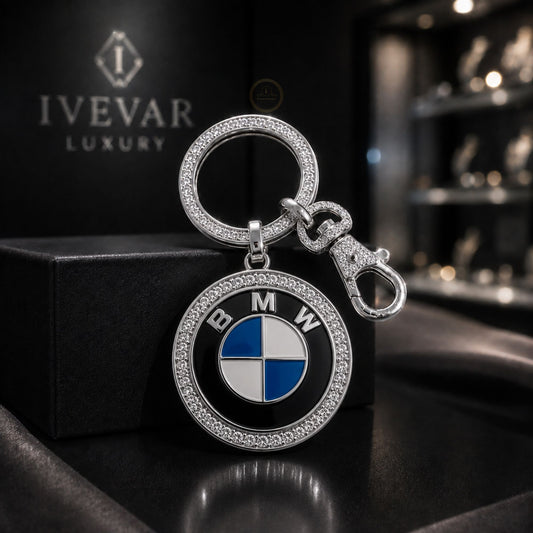 Premium Iced Out Automotive Emblem Keychain Car Key & Bag Charms - view 3