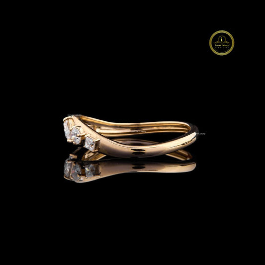 Pear, Baguette & Round Cut Lab Diamond Band Ring - view 3