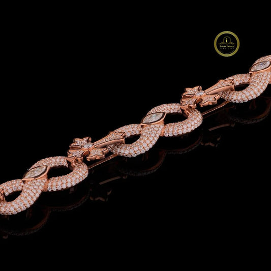 Iced Out Infinity Cross Link Choker Necklace - view 3