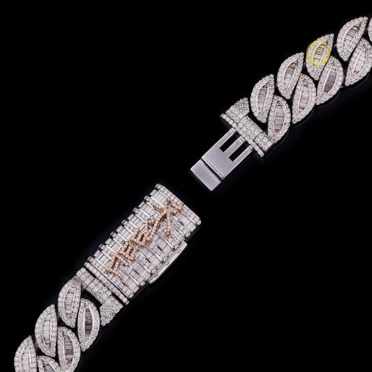 Iced Out Rectangular Frame Lab Grown Diamond Choker Necklace - view 3