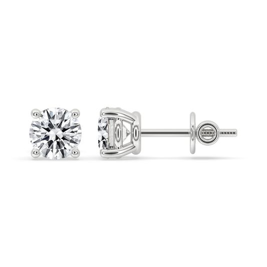 2.00 TCW Luxury Round Cut Moissanite Stud Earrings with Timeless Shine By ivevar - view 3