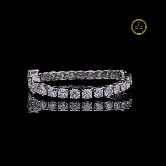 Custom Cut Moissanite Name Tennis Bracelet - view 3