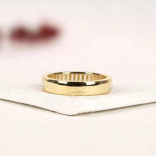 Baguette Cut Eternity Band in Gold - view 2