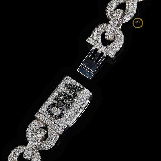 Hip Hop Lab Diamond Repeating Pattern Statement Chain Set - view 2