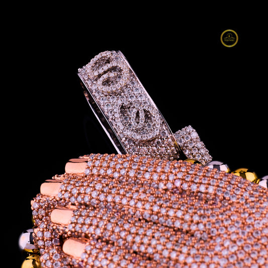 The Divine Grace Custom 3D Praying Hands Rosary Cross Pendant - view 3