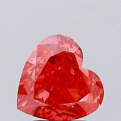 3.01 Ct Heart Cut Fancy Vivid Red Moissanite - VS2 Clarity