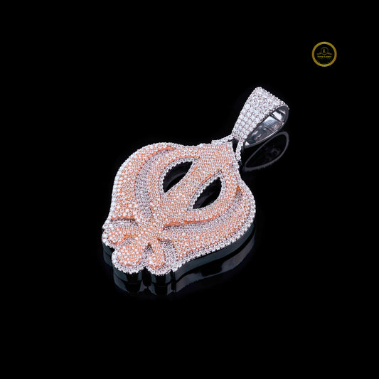 Iced Out Khanda Sikh Pendant with Round Cut Pave - view 3