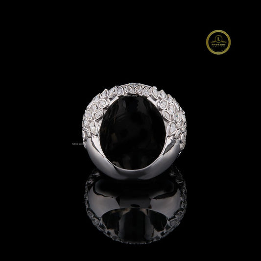 3.00 CT Round Cut Halo Statement Ring - view 4