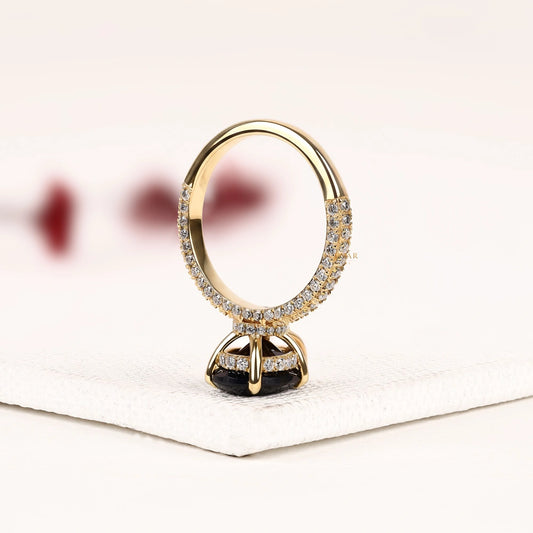 Black Pear Cut Lab Diamond Ring Crafted For Timeless Luxury Ring - view 4