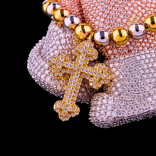 The Divine Grace Custom 3D Praying Hands Rosary Cross Pendant - view 4