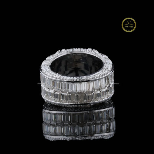 4 CT Emerald Cut Lab Grown Diamond Statement Ring - view 4