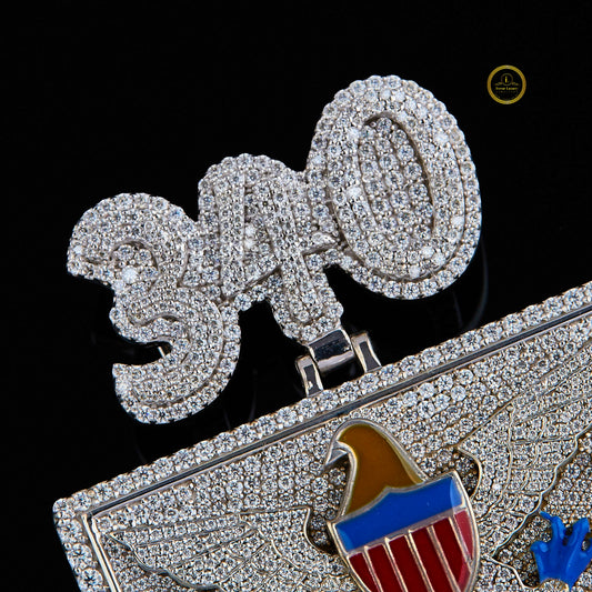 Custom PABLO Iced Out Enamel Pendant - view 3